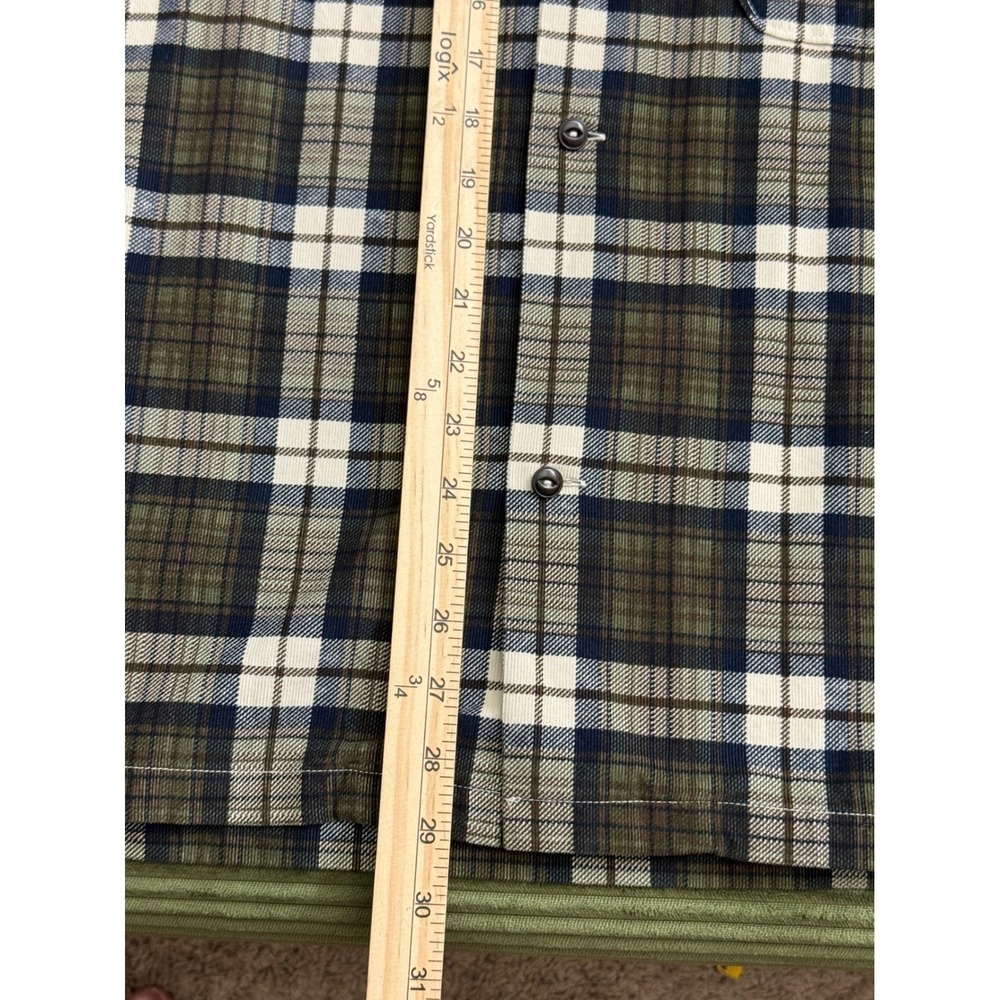 Buck Mason Mens XX-Large Plaid Button Down Shirt Olive Navy NWOT XXL qq33 - Picture 3 of 9